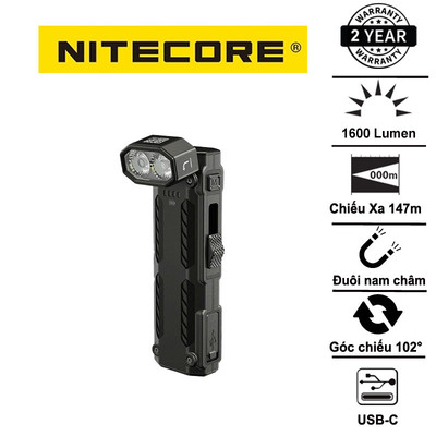 NITECORE EDC09 – Đèn pin EDC xoay đầu đa năng sáng 1600 lm 3 nhiệt màu sáng CRI