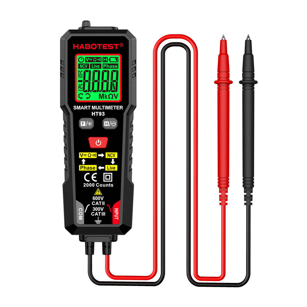 Đồng hồ vạn năng Đồng hồ đo nhỏ HABOTEST Phát hiện HT93 Thông minh thông minh thông minh tự động Hua