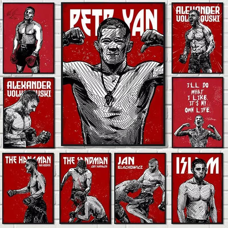 Quyền Anh Thể Thao Boxer Truyền Thuyết Mike Tyson Canelo Alvarez Poster Và In Canvas Tranh Treo Tườn