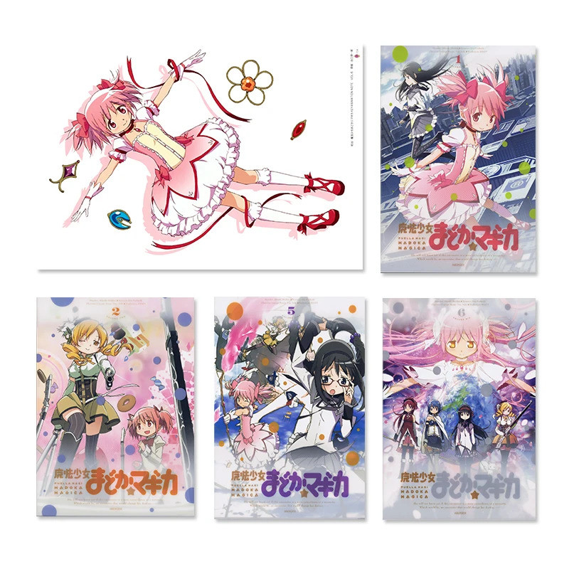 Anime Cô Gái Puella Magi Madoka Magica Poster Hoạt Hình Manga Tạp Chí Bao Canvas Tranh HD In Tường N