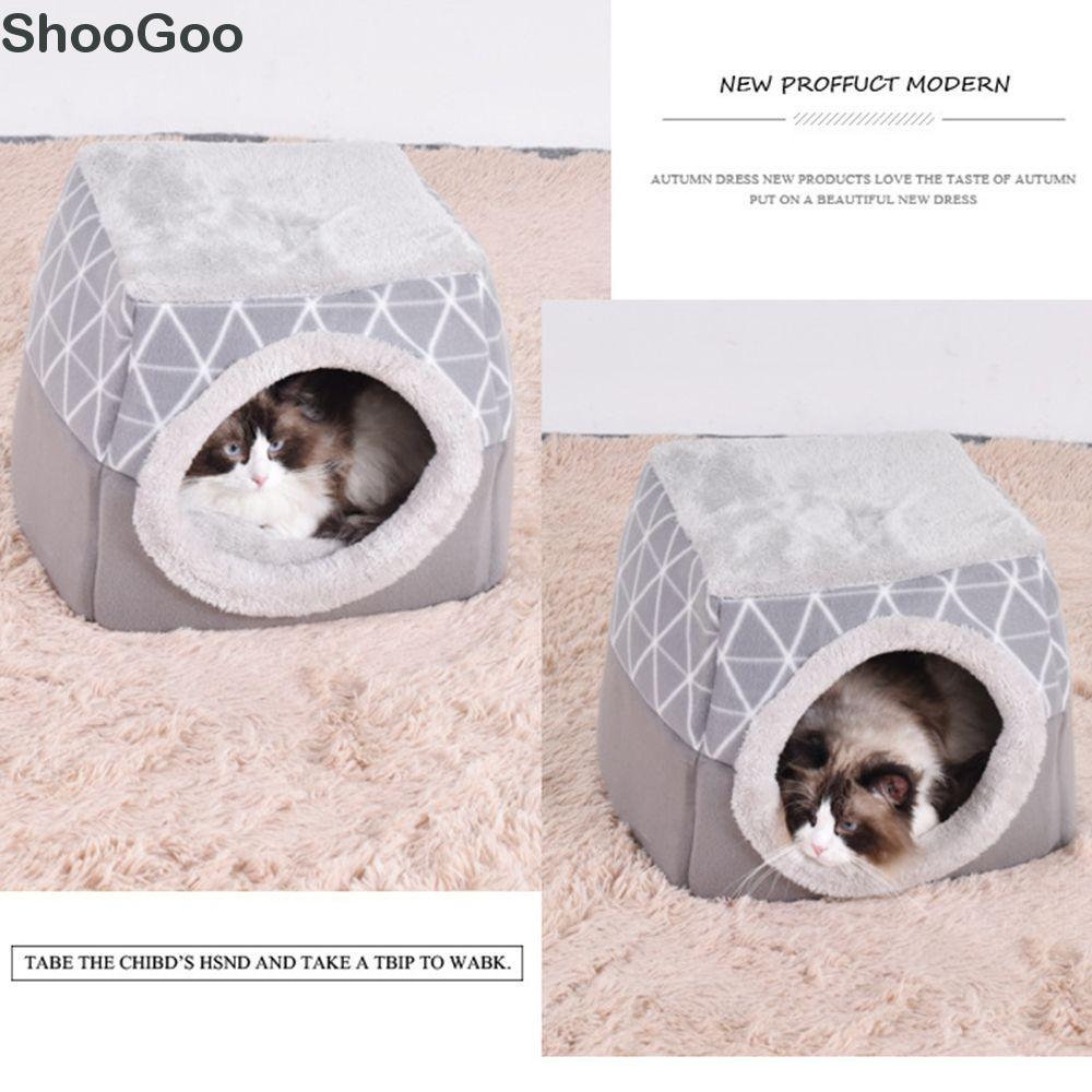 SHOOGOO Dog Nest House Soft Warm Puppy Basket Kennel Mat