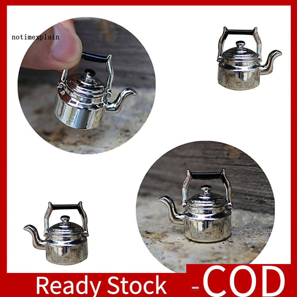 NTA 1 Nhà Búp Bê Thu Nhỏ Hợp Kim Mini Ấm Siêu Tốc Cũ Nhà Bếp 1: 12 1: 6 Quà Tặng Đồ Chơi Trẻ Em