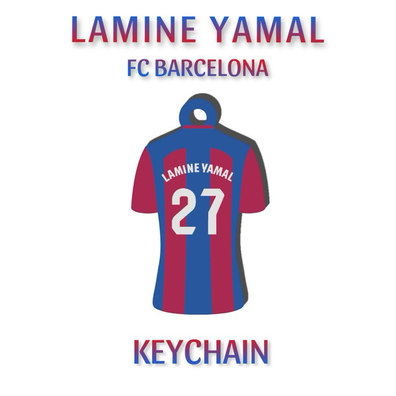 móc khóa áo thi đấu Lamine Yamal FC Barcelona T-Shirt Keychain