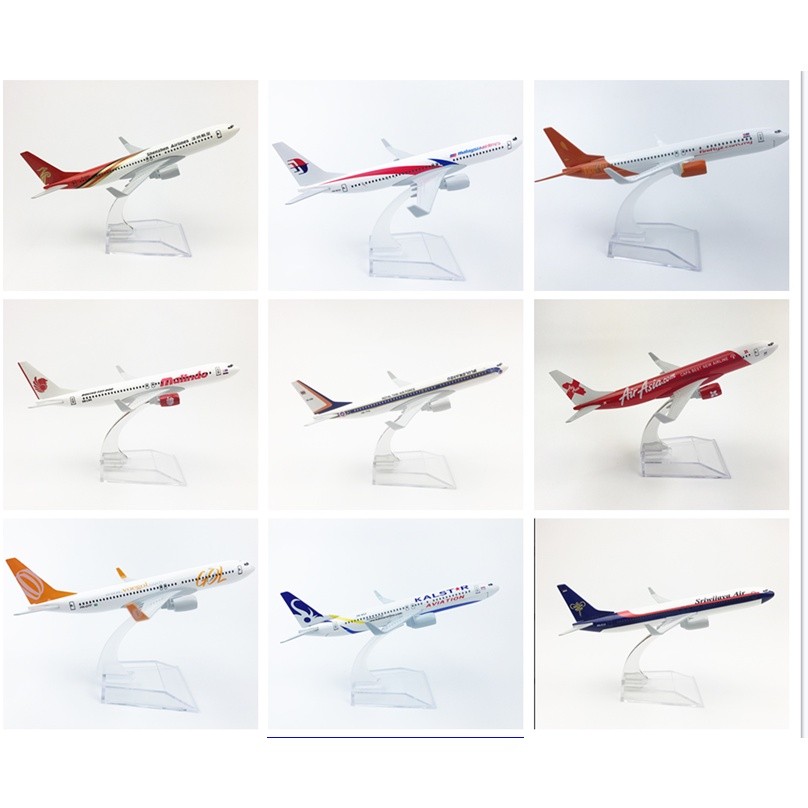 Mẫu máy bay 16CM Boeing B747B757 series hợp kim rắn mô hình đồ trang trí máy bay