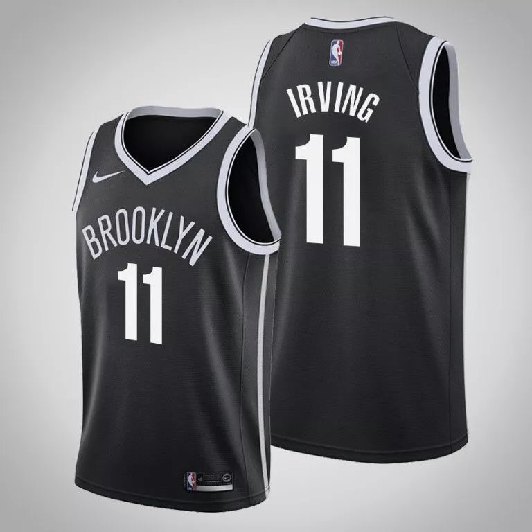 Lưới Brooklyn Nets Irving Số #11 - Áo Jersey Bóng Rổ Thêu Logo Đội