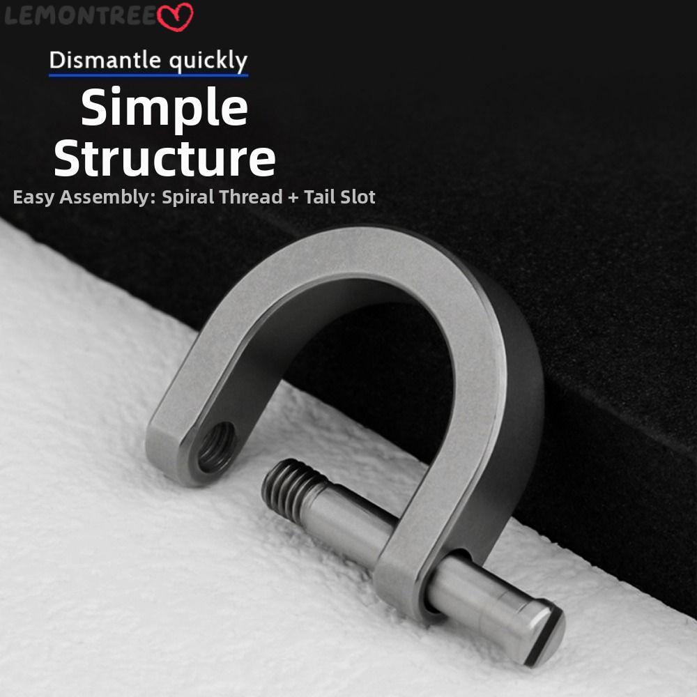 LEMONTREE D Bow Staples, Hợp kim titan Multistyles Carabiner Buckles, Horseshoes Móc khóa EDC Tool