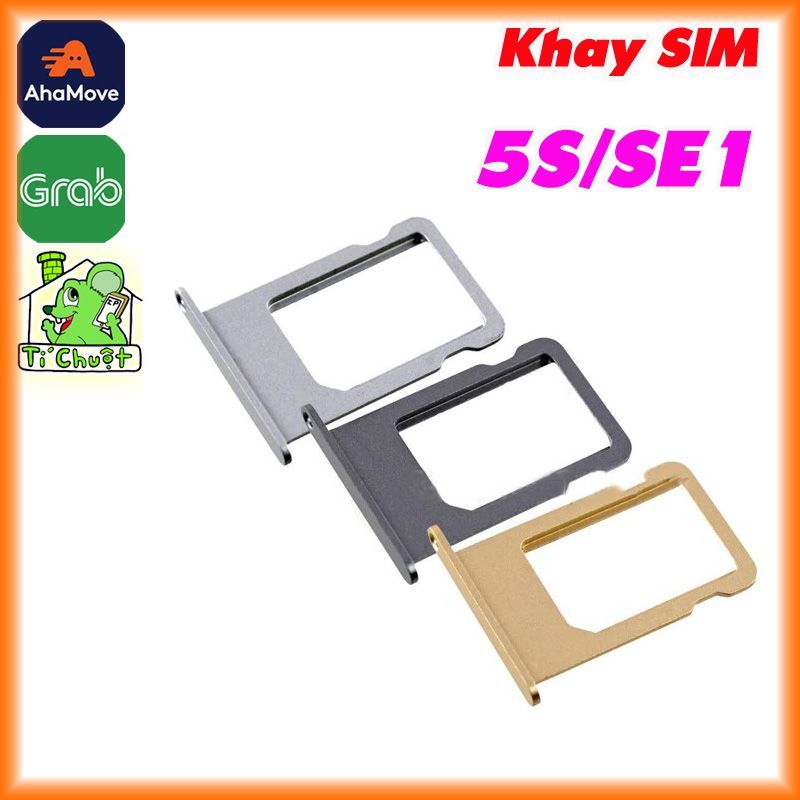 Khay Đựng Sim Thay Thế cho iPhone 5s / iP5s / SE 1  2016 bằng thép như ZIN