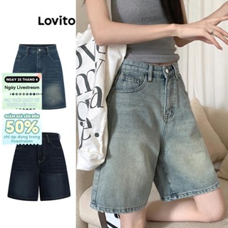  Lovito Quần short bỏ túi Quần short Denim xuân hè dành cho nữ LNA19020  Nhiều màu  