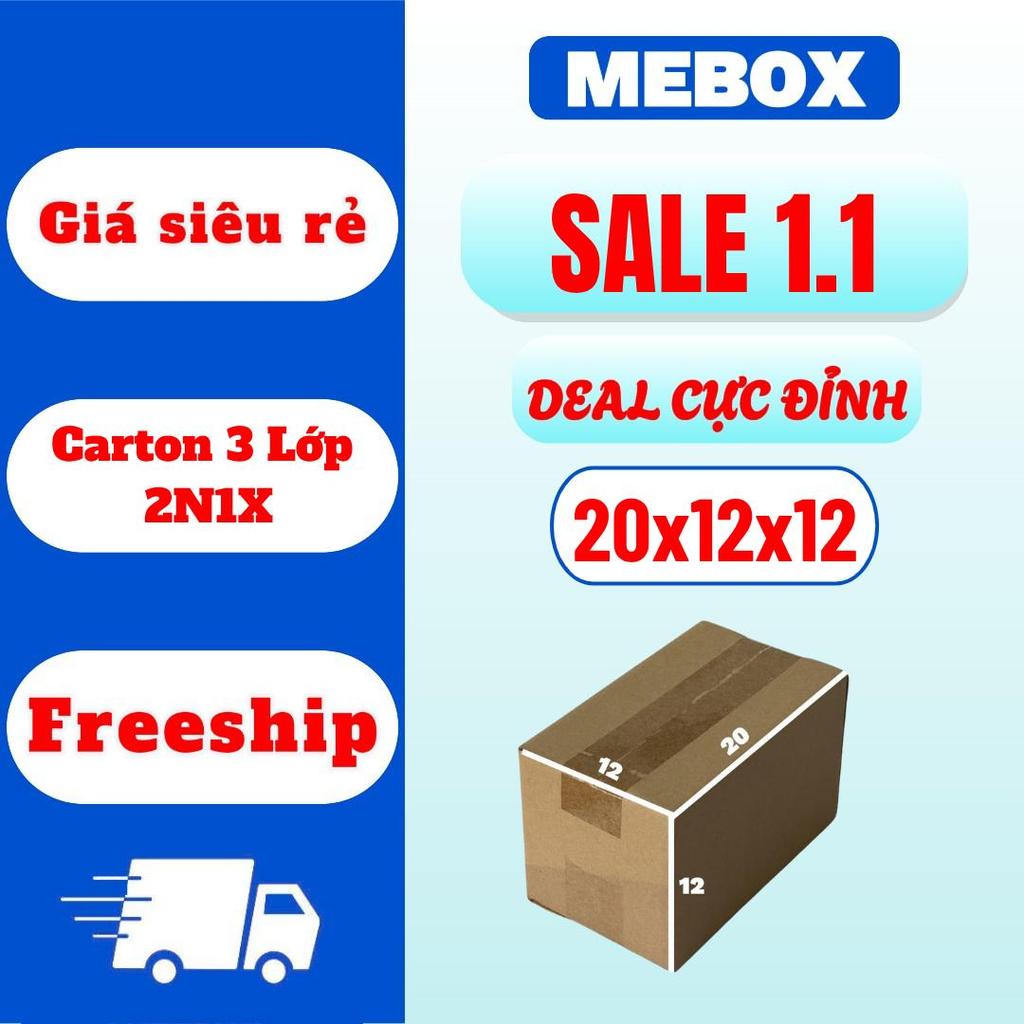 hộp carton đóng hàng 20x12x12 bộ 50 cứng cáp