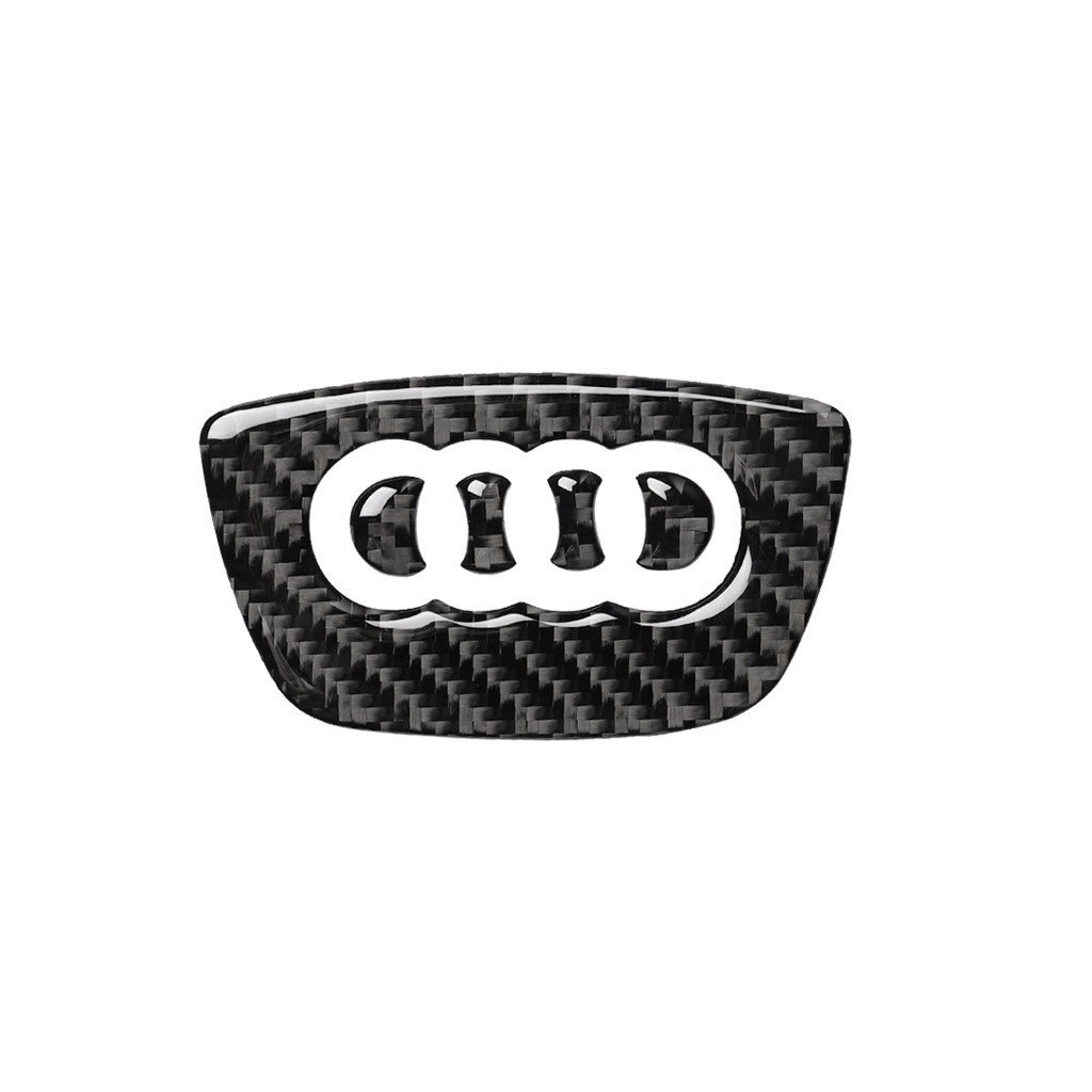 Thích hợp cho Audi Q5 Sợi Carbon Vô Lăng Logo Xe Sửa Đổi Phụ Kiện Nội Thất A3 8VA4LB8Q3Q58RQ3Q5
