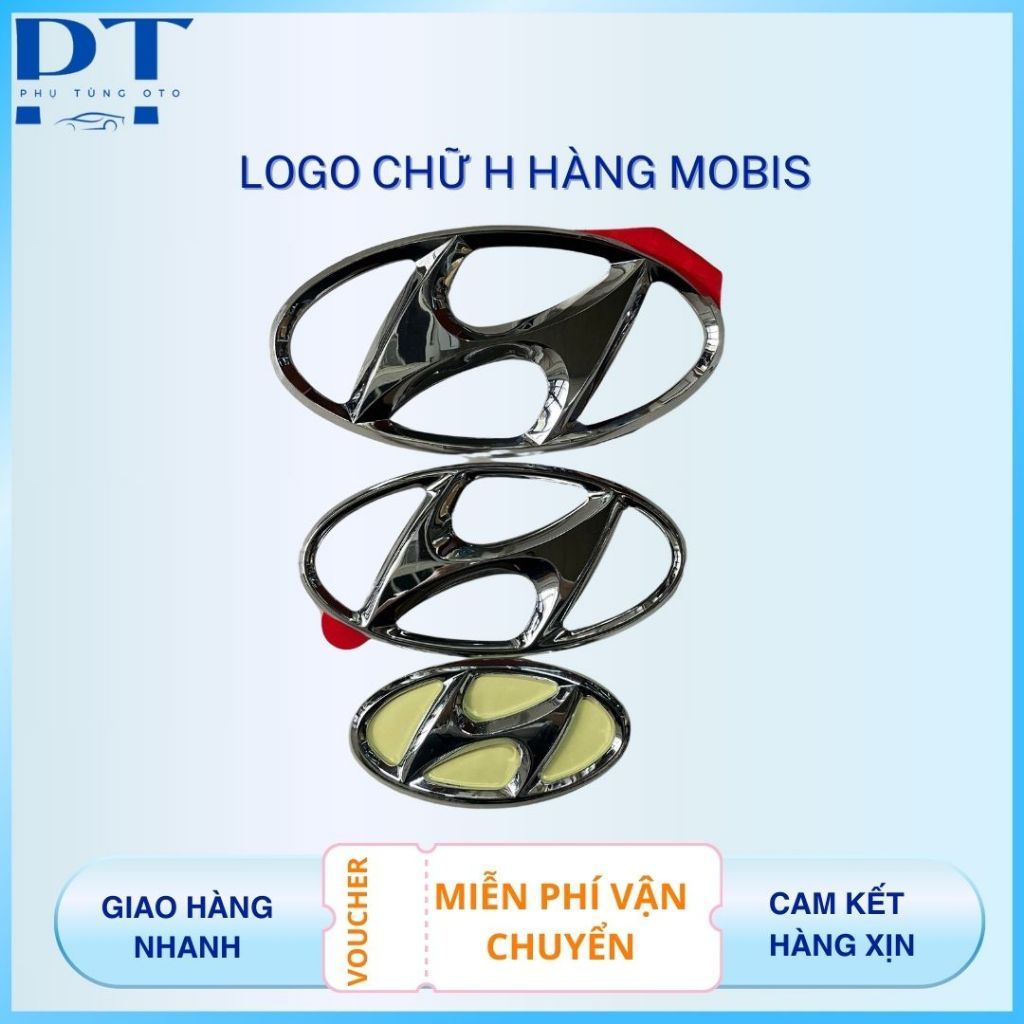 Logo biểu tượng Chữ H trang trí Ô tô COUNTY-ECOUNTY-MIGHTY-HD-UNIVERSE HD320 HD270 HD1000