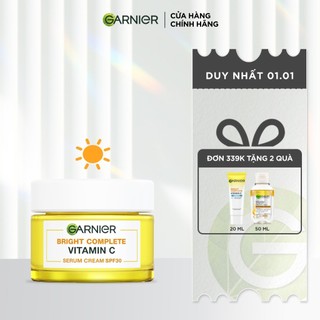  Kem dưỡng serum sáng da ban ngày Garnier Bright Complete Vitamin C Serum Cream SPF30 50ml 