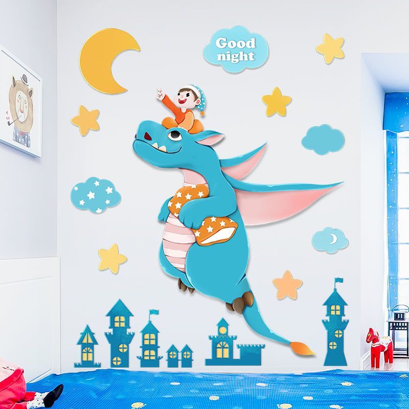 New Product#Boys Room Decoration Stickers Dinosaur Wall Stickers Wall Decoration Stickers Creative P