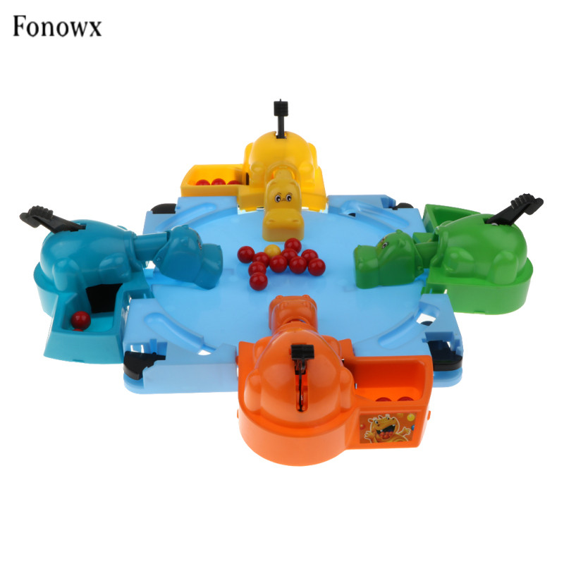 Máy tính để bàn Mini Hungry Hippo Board Game Trò chơi vui nhộn Gia đình Trẻ em Đồ chơi sinh nhật Quà