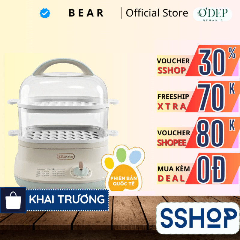 Nồi hấp thức ăn đa năng Bear DZG-C60Q8 - Hàng Chính Hãng - BH 18 tháng - SSHOP SSO