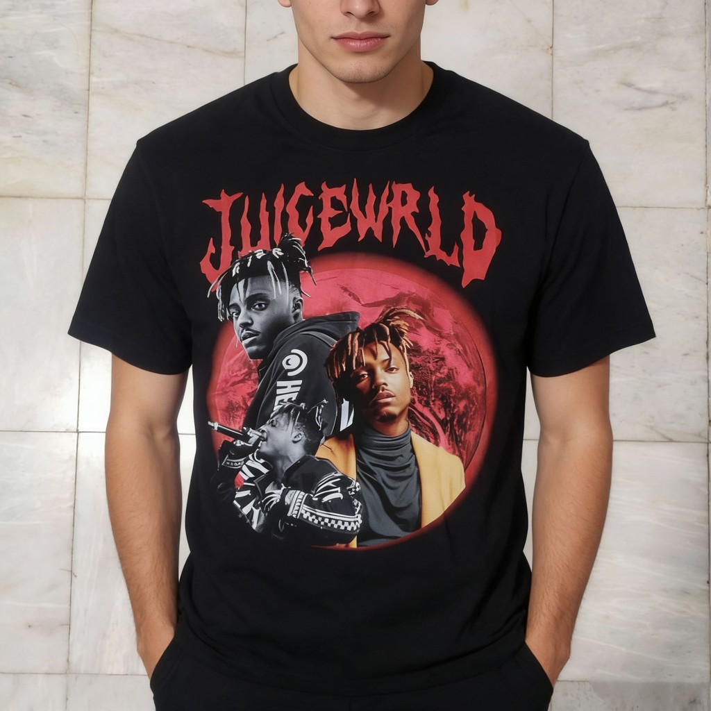 Áo thun Juice WRLD Hip Hop Cổ tròn Cotton phong cách đường phố cho mọi giới tính