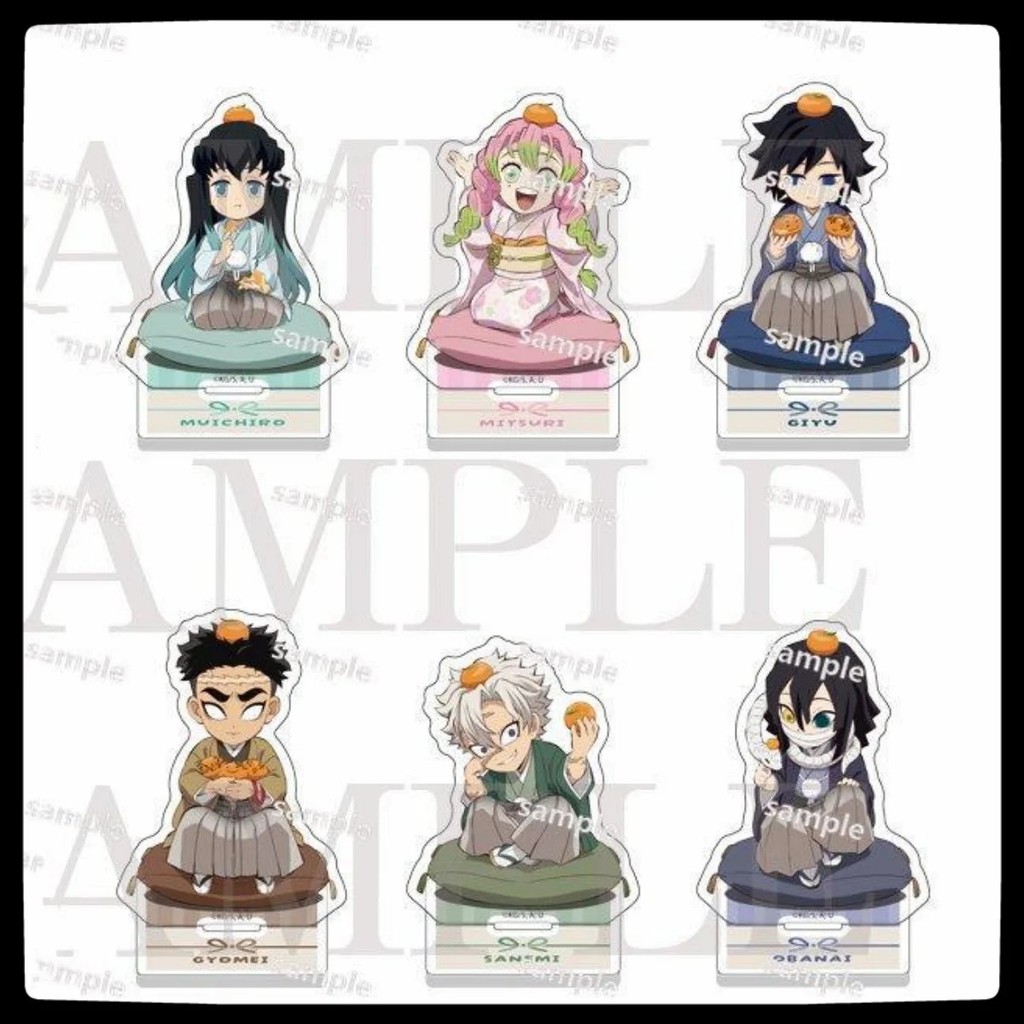 Standee Thanh Gươm Diệt Quỷ Kimetsu no Yaiba Chibi mô hình mica trang trí bàn học Muichiro Mitsuri G