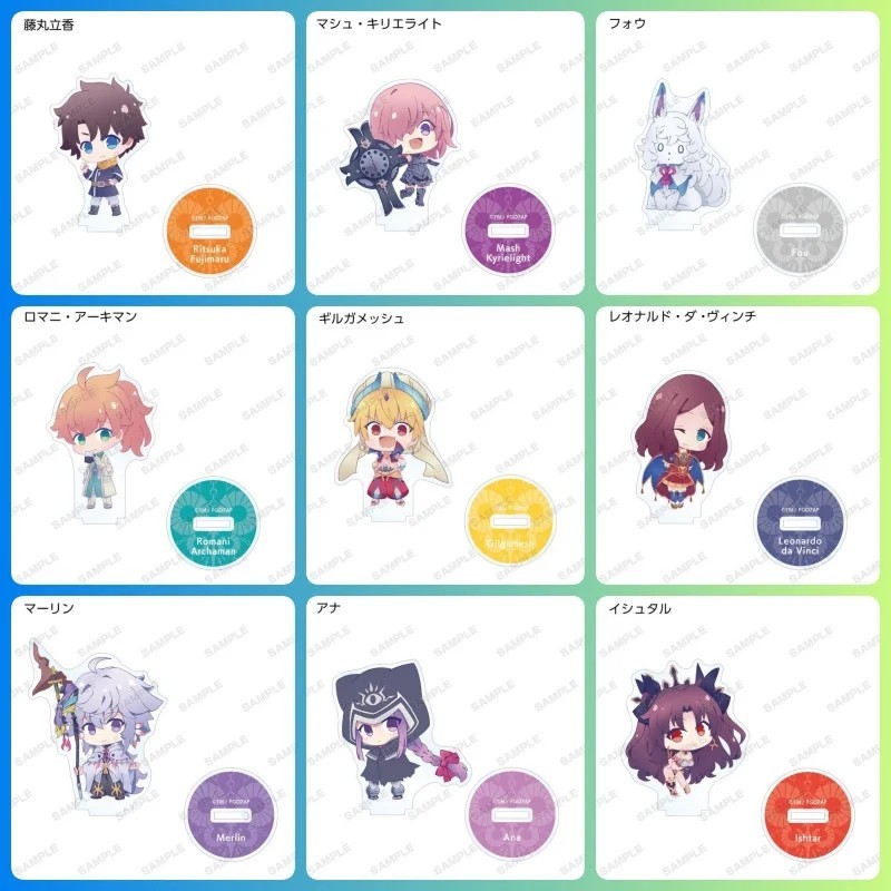 Standee Anime Fate/Grand Order FGO mô hình mica Mash Kyrielight Ritsuka Fujimaru Gilgamesh Merlin Is