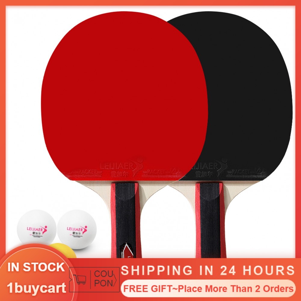1buycart1 Bộ Vợt Bóng Bàn 2 Người Chơi Và 3 Quả Bóng Bàn Có Túi Bọc