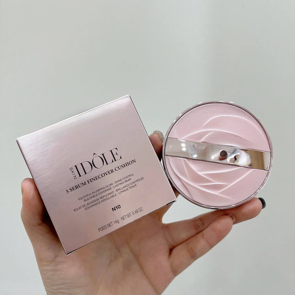 Phấn Nước LANC Skin Idole 3 Serum Finecover Cushion Shine Control Buildable Coverage 14g chính hãng