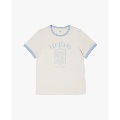 LEE - Áo thun nữ cổ tròn tay ngắn in logo_LWT012154211000-A09721