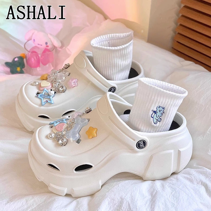 ASHALI Giày Sandal Đế Dày Chống Trượt Thời Trang Mùa Hè 2025 Dành Cho Nữ
