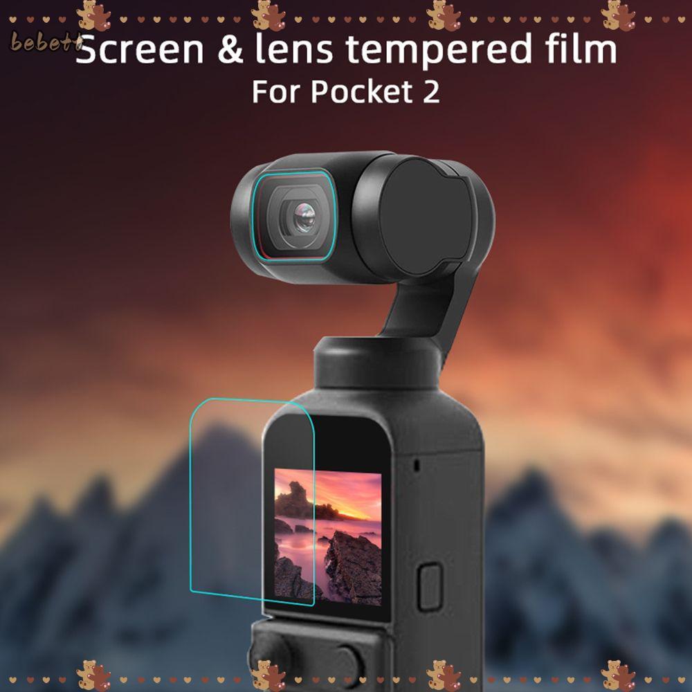 BEBETTERM 1 / 2 Bộ Phụ Kiện Bảo Vệ Màn Hình Bảo Vệ Camera 9H Cho DJI Osmo Pocket 2