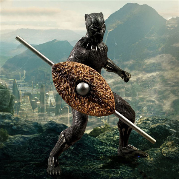 Avengers Infinity War 20cm Quần áo vải Black Panther Black Panther Ant Đóng hộp hình