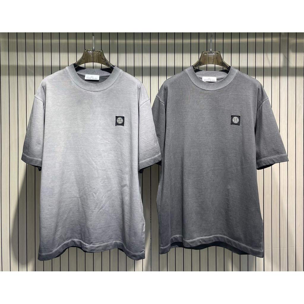 Áo thun cotton dày 260g mới năm 2026 ST0NE lSL@ND dành cho nam và nữ, kiểu dáng vintage, thêu logo, 