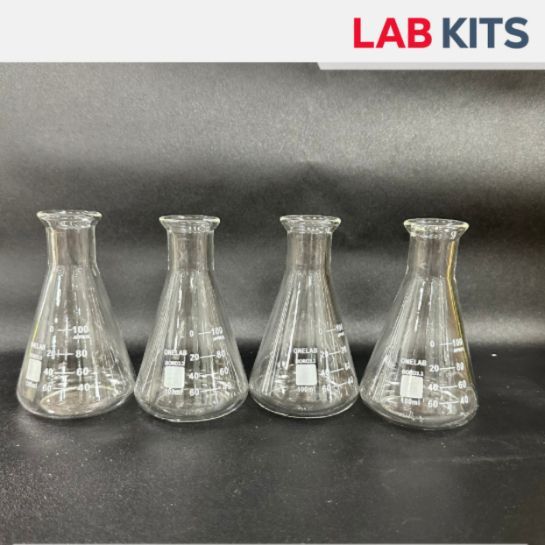 Bình tam giác thủy tinh miệng hẹp 100ml ONELAB - Bình erlen miệng hẹp, Laboratory use only