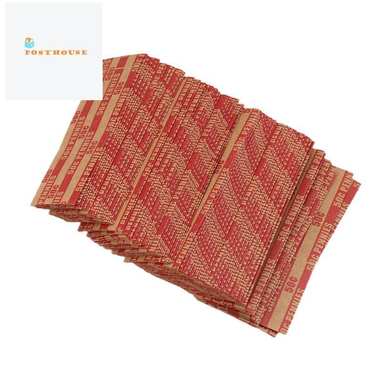 100 Chiếc Penny Coin Wrappers Như Giấy Shown Penny Rolls Wrappers