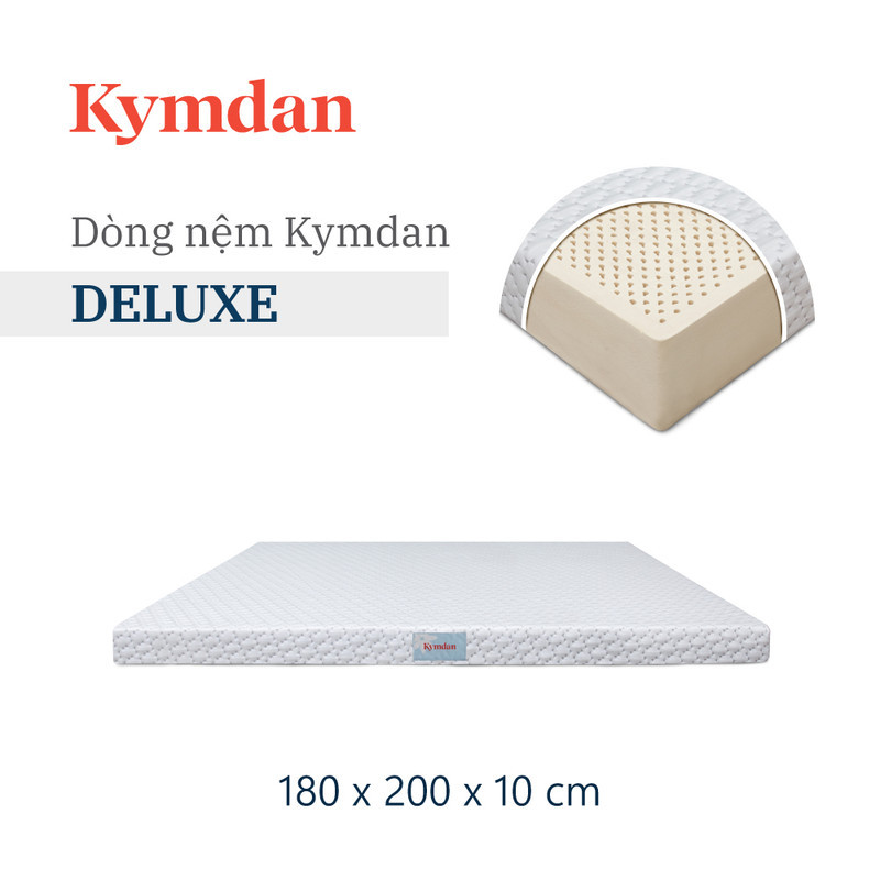 Nệm cao su thiên nhiên Kymdan Deluxe 180 x 200 x 10cm