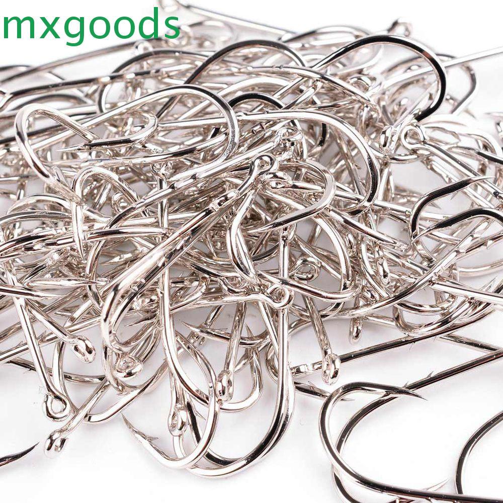 MXGOODS Offset Fishing Hook - Chống rỉ sét màu đen nickel, phụ kiện cho người yêu câu cá