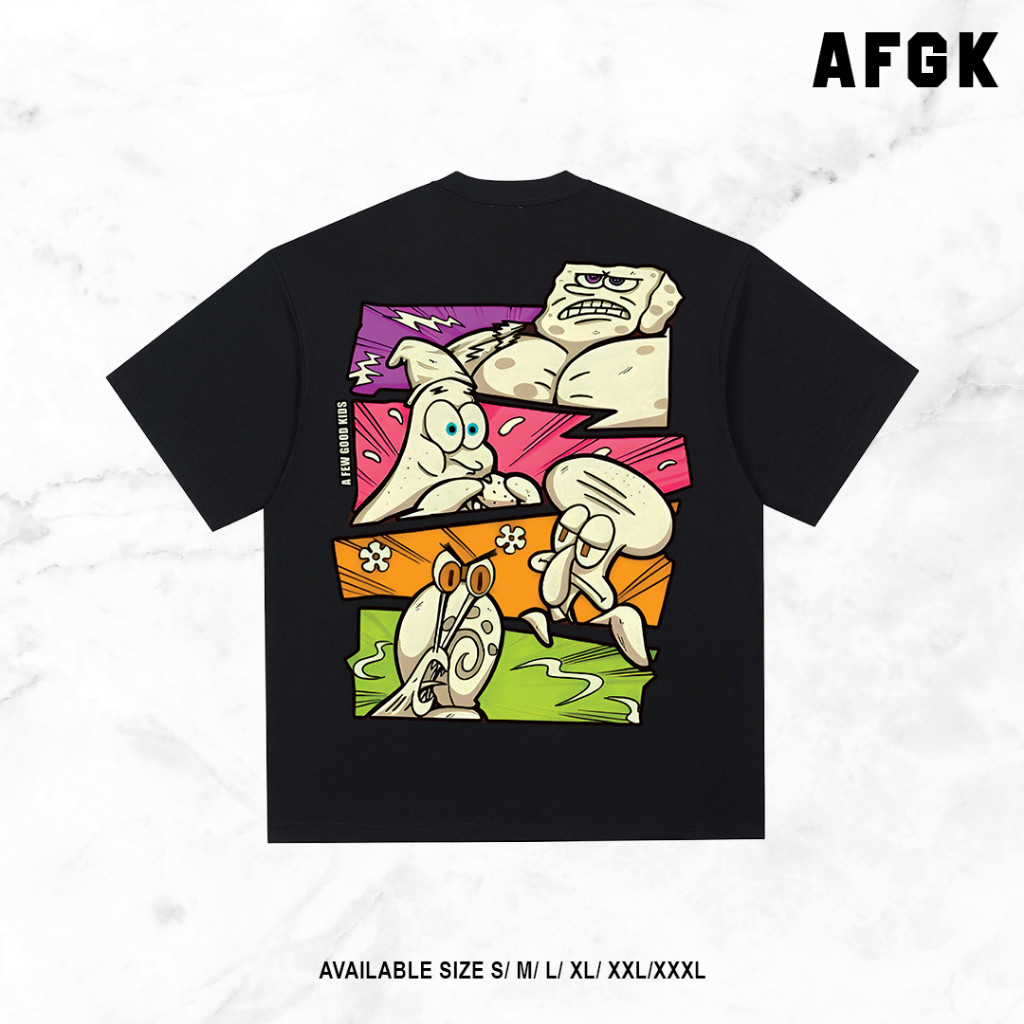 Kaos Distro AFGK Pria Oversize Original - Baju T-Shirt Keren 100% Katun Premium Lengan Pendek Unisex