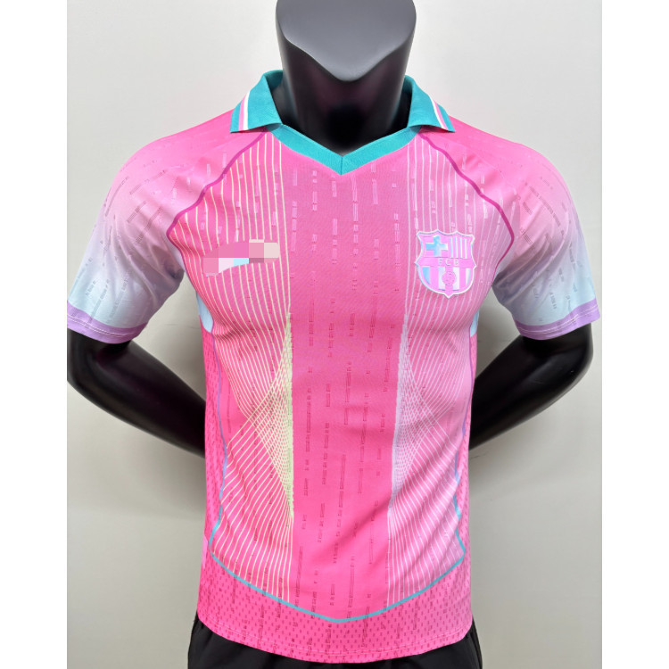 Áo Thun Bóng Đá Edición 125 Aniversario Màu Hồng Barca-Barcelona 2025-26 Cho Nam và Nữ
