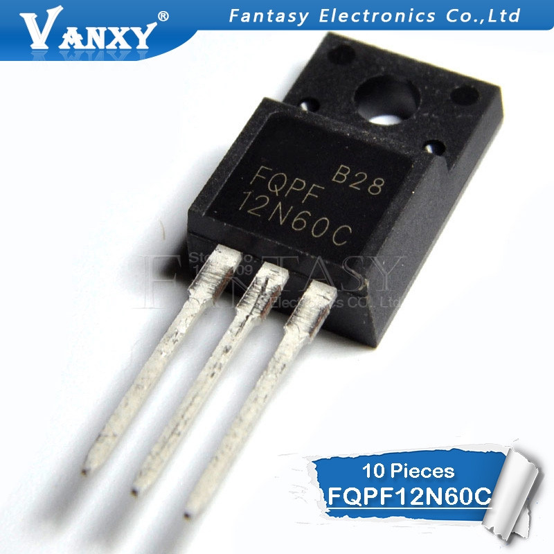 10 CÁI FQPF12N60C TO-220F 12N60C 12N60 TO220 FQPF12N60 TO-220 bóng bán dẫn MOS FET mới
