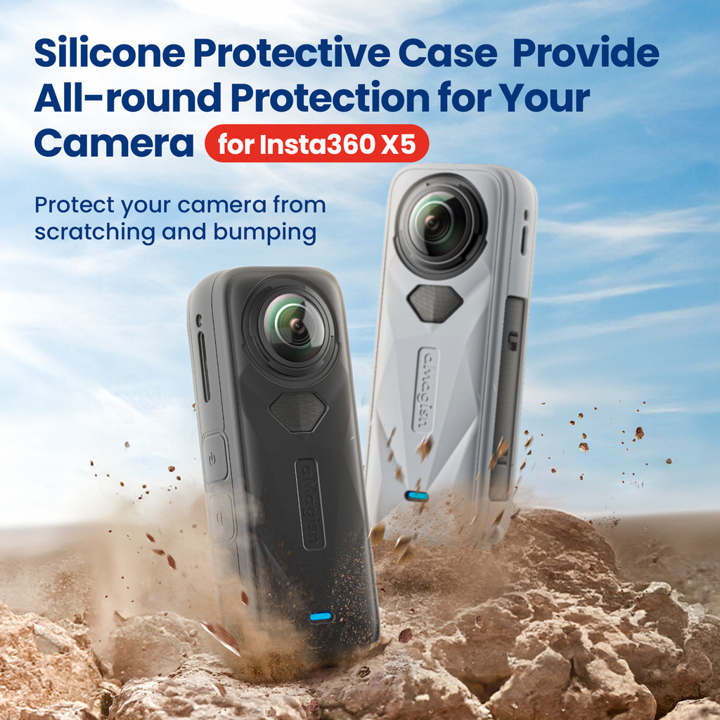 AMagicsn Insta360 X5 Ốp Bảo Vệ Silicon Camera Thể Thao Insta360X5 Ốp Chống Sốc Phụ Kiện Bảo Vệ Camer