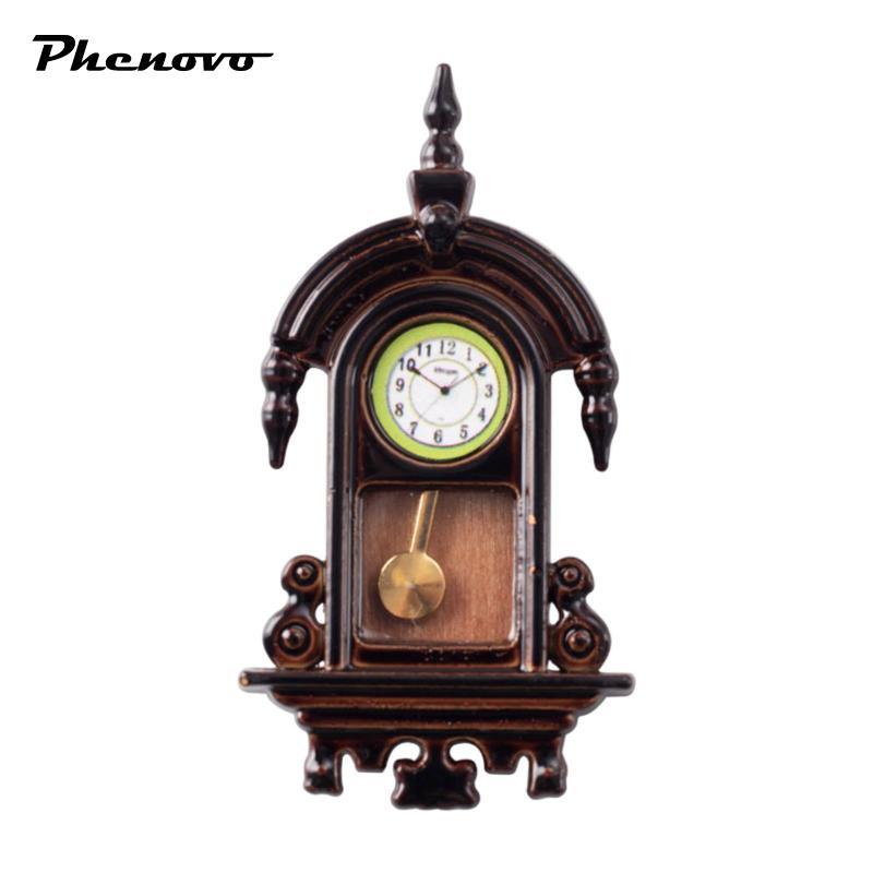 1: 12 Đồng hồ La Mã Đồng hồ La Mã DIY Accessoire Chơi Đồng hồ con lắc Mini cổ điển