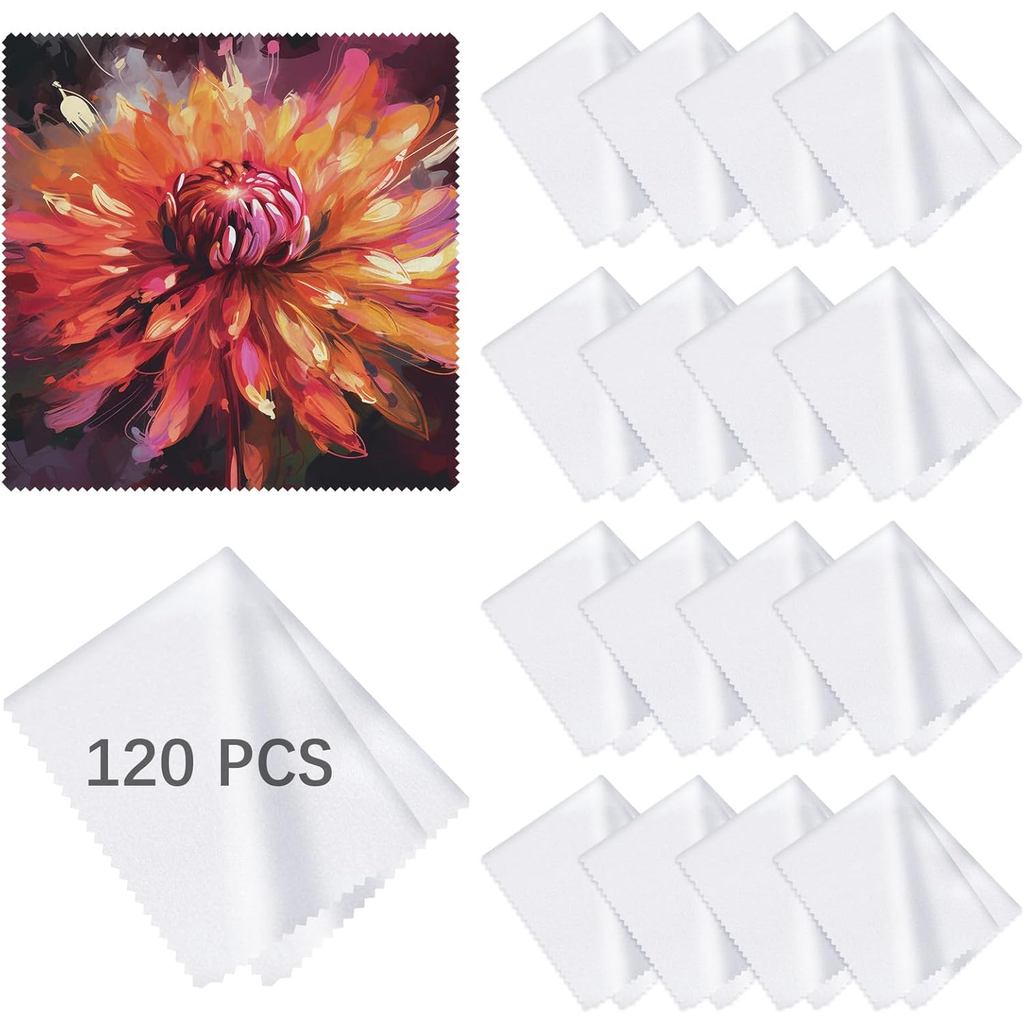 Microfiber Cloths Set - 120 Pieces for Cleaning Glasses, Sunglasses, Lenses & Camera Lenses