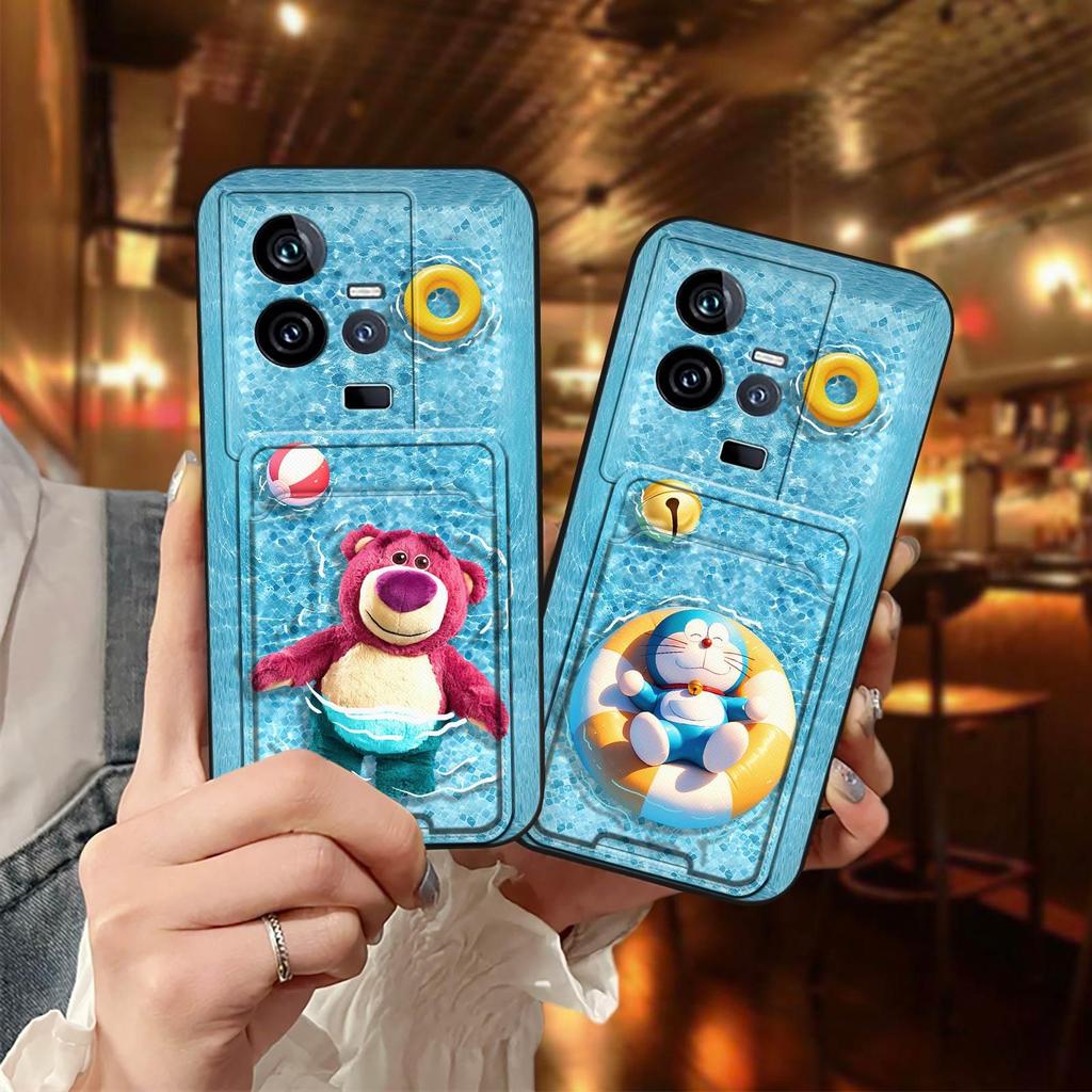 Túi Đựng Thẻ Chống Sốc Ốp lưng VIVO IQOO11 / IQOO11S Silicone TPU Hoạt Hình Bảo Vệ Graffiti Ốp Lưng 