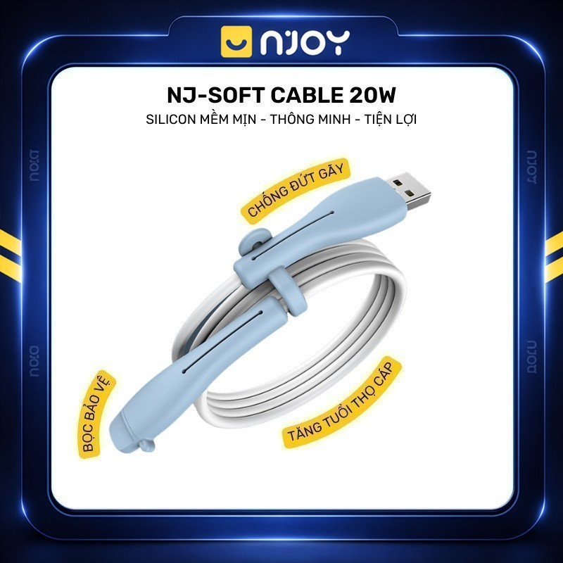 Vỏ Bọc Cao Su Cáp Sạc Type C 20W USB Chống Đứt Gãy Njoyshop