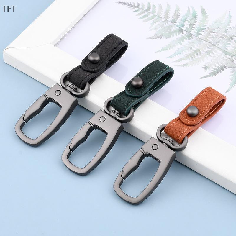 (FTT) Handmade Leather Keyring Car Keychain Men's Waist Padlock Key Ring NEW