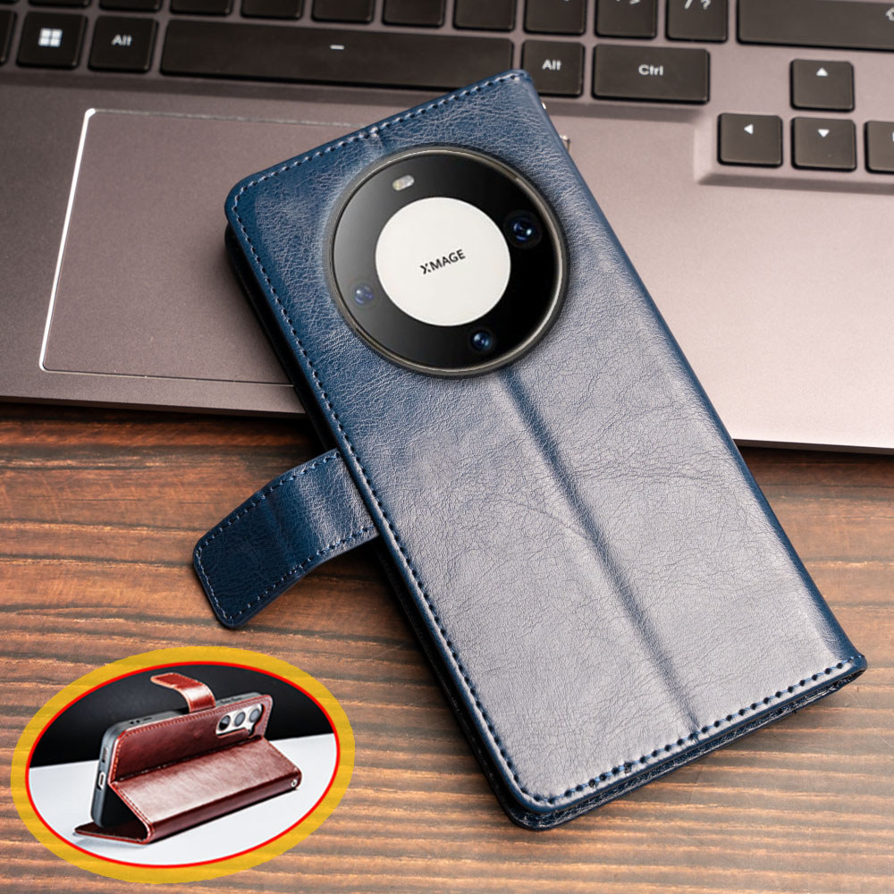 Ví Lật Da Điện Thoại Huawei Mate 60 Pro + ALN-AL00 AL80 AL10 AL00 Chân Đế Đựng Thẻ