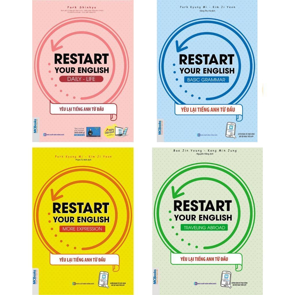 Sách - Yêu Lại Tiếng Anh Restart Your English: Traveling Abroad + More Expression + Basic Grammar + 