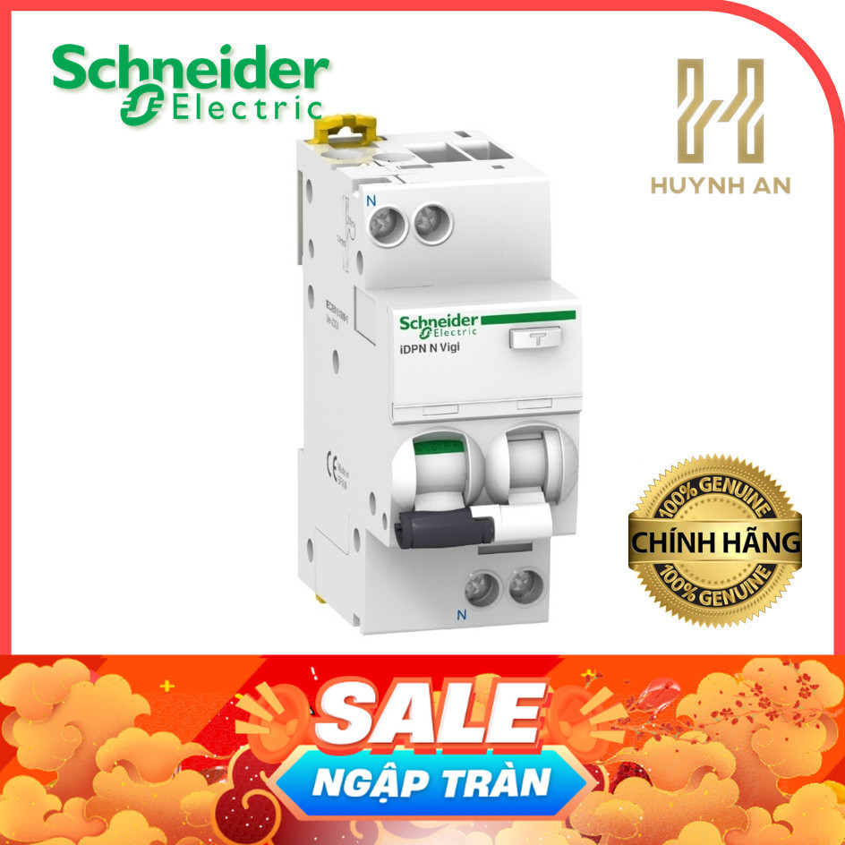 (SE) Aptomat RCBO 1P+N chống dòng dò - Schneider Electric - A9D31606 A9D31610 A9D31616 A9D31620 A9D3