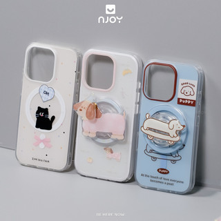  Ốp Lưng In Hình Thú Cưng Dễ Thương Kèm Popsocket Giá Đỡ Cho Điện Thoại iPhone 17 Pro Max 16 15 14 13 
