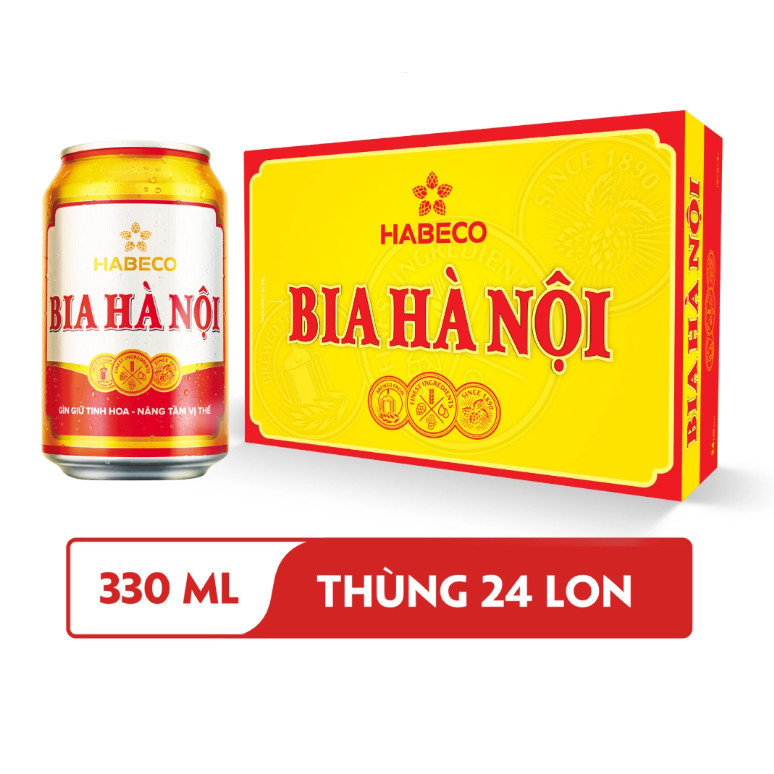 Thùng 24 lon Bia Hà Nội / Bia 333 / Bia Sài Gòn Lager