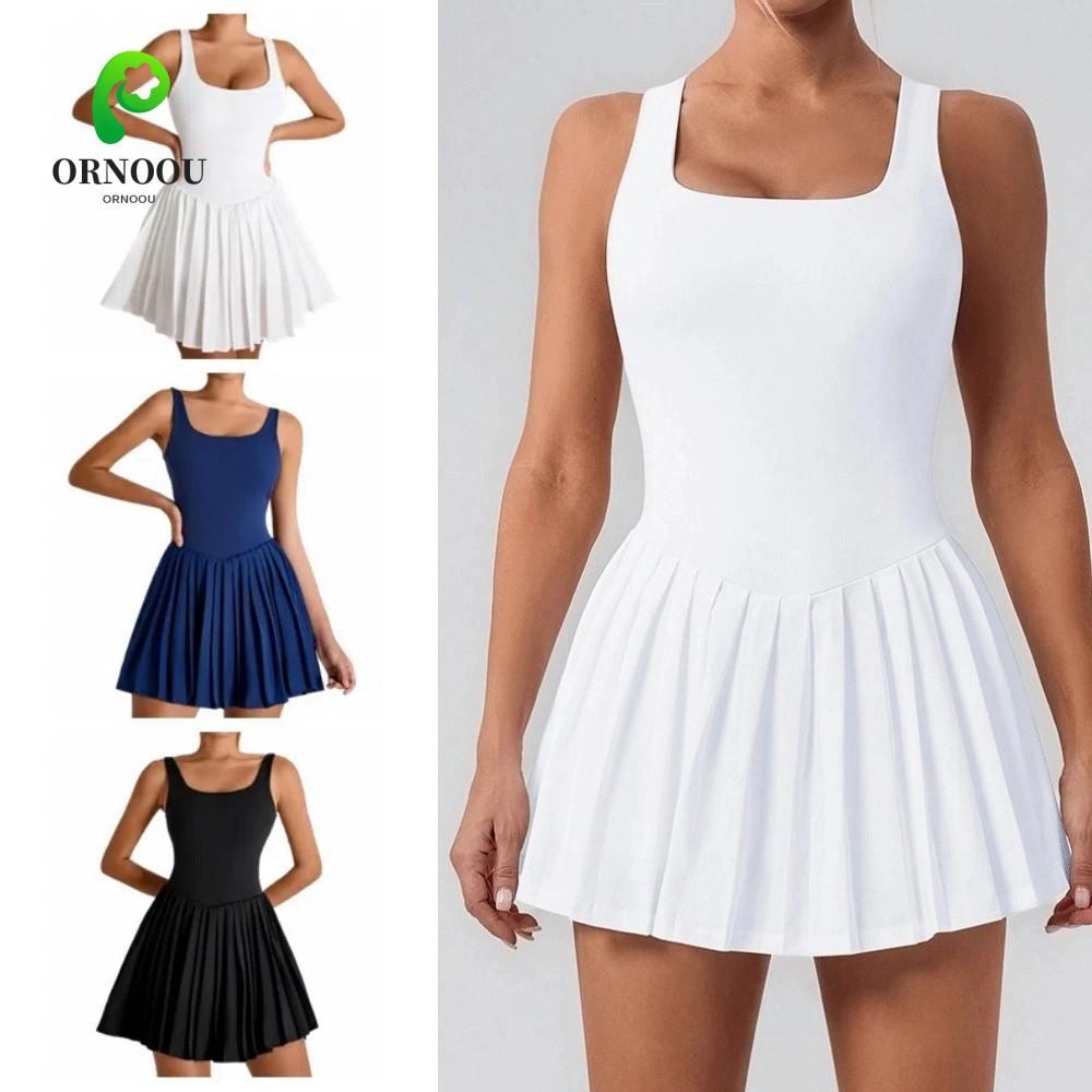 Váy fitness tennis nữ không tay, độ đàn hồi cao, phù hợp tập luyện