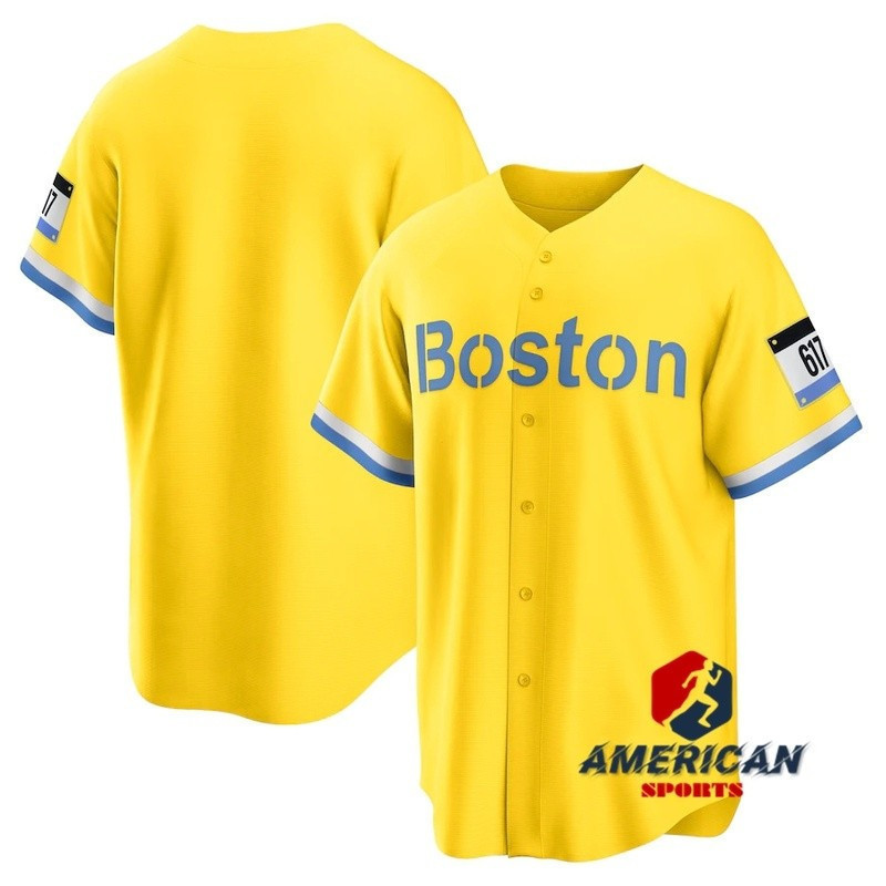 Áo bóng chày nam MLB Boston Red Sox Gold 2023 City Connect