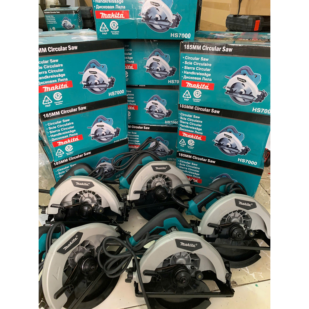 ( TẶNG KÈM LƯỠI CẮT 185MM) MÁY CƯA ĐĨA MAKITA HS7000 MÁY CƯA GỖ CẦM TAY